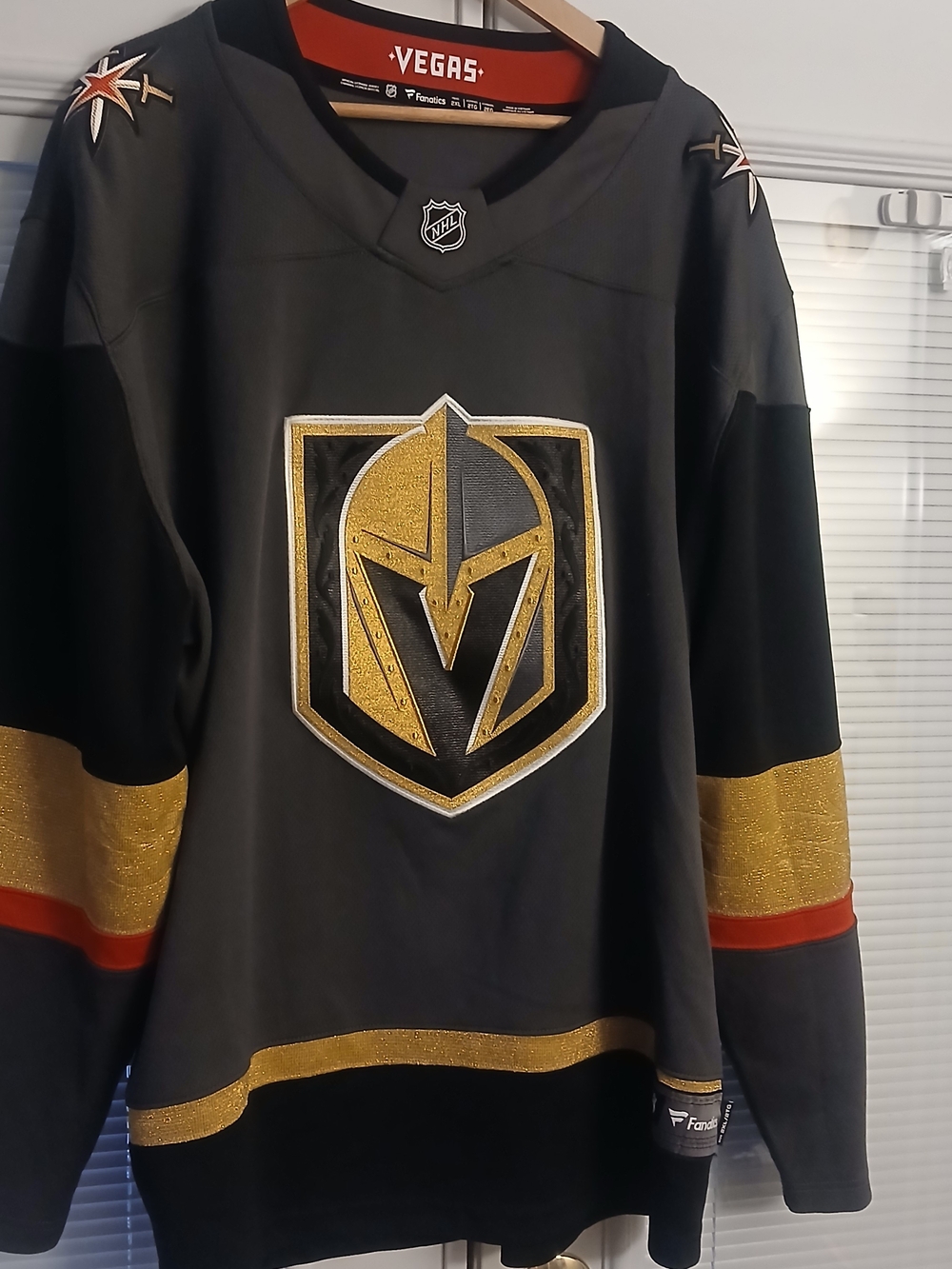 Fanatics Vegas Golden Knights Black and Gold NHL Jersey
